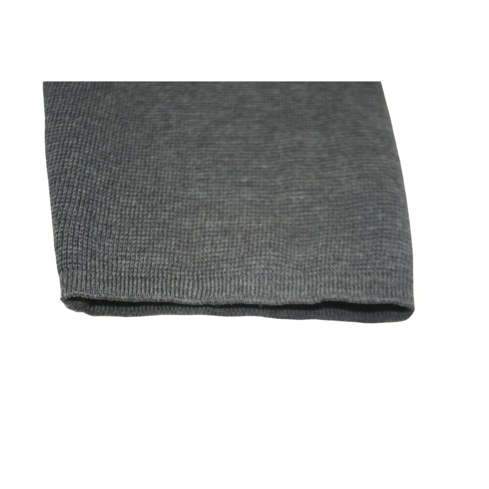 Gran Sasso Mens Italian Designer Wool Sweater Size 54 XL Zip Mock Neck Charcoal - Picture 7 of 10